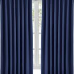 Hansleep カーテン 1級遮光 幅100cm丈80cm ネイビー 断熱 防寒 防音 省エネ 厚手 無地 おしゃれ 洗える リビング用 (ネイビー, 幅100cm×丈80cm)