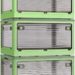 X XUNTAO【収納ボックス 折りたたみ】蓋付き 積み重ね 全方向から取り出せる 3個セット 収納ケース 衣類 布団 おもちゃ 小物 収納 折り畳み コンテナ ボックス 大型 プラスチック キャスター付き おしゃれ 多機能 防塵 防カビ 防湿 無臭 半透明 厚み 強い耐荷重 大容量 家庭用 車用 複数のサイズ 各種カラー（S3個セット,40.5cm*29cm*24cm,28.2L）