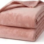 Hansleep 毛布 もうふ ひざ掛け ひざかけ 膝掛け ブランケット ハーフケット マイクロファイバー 柔らかく肌触り 暖かい フランネル 洗える 静電防止 四季適用 (70x100,グレーピンク)