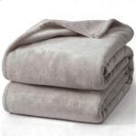 Hansleep 毛布 もうふ ひざ掛け ひざかけ 膝掛け ブランケット ハーフケット マイクロファイバー 柔らかく肌触り 暖かい 洗える 静電防止 四季適用 (70x100,ダーク グレージュ)