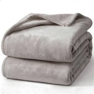 Hansleep 毛布 もうふ ひざ掛け ひざかけ 膝掛け ブランケット ハーフケット マイクロファイバー 柔らかく肌触り 暖かい 洗える 静電防止 四季適用 (70x100,ダーク グレージュ)