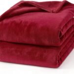 Hansleep 毛布 もうふ ひざ掛け ひざかけ 膝掛け ブランケット 通気 ハーフケット マイクロファイバー 柔らかく肌触り 暖かい フランネル 洗える 静電防止 四季適用 (70x100,レッド)