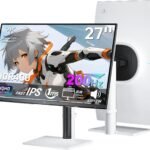 KTC 27インチ WQHD(2560×1440) 200Hzゲーミングモニター FAST IPSパネル 1ms HDR400 sRGB131% 色域ボリューム 450cd/m² 2*2W スピーカー Adaptive Sync対応HDMI2.0*2 DP1.4*2 USB2.0 前後チルト・左右スワベル・高さ調整・ 縦回転 工具不要 VESA対応 三年保証付き H27T6