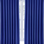 Hansleep カーテン 1級遮光 2枚組 幅100cm丈80cm ロイヤルブルー 断熱 防寒 防音 省エネ 厚手 無地 おしゃれ 洗える リビング用 (ロイヤルブルー, 幅100cm×丈80cm)