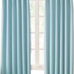 Hansleep カーテン 1級遮光 2枚組 スカイブルー 幅100cm丈178cm 小窓 かーてん 断熱 防寒 防音 省エネ 厚手 無地 おしゃれ 洗える リビング用 (スカイブルー, 幅100cm×丈178cm)