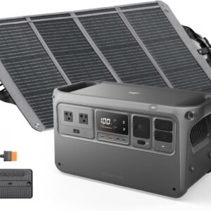 DJI Power 1000ソーラー発電機コンボ240 W 寿命4000サイクルのLFP（LiFePO4）電池 70分の高速充電 2000 Wの安定出力 家庭用発電機 キャンプ&RV オフグリッド 停電対策