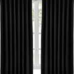 Hansleep カーテン 1級遮光 幅100cm×丈230cm 2枚組 ブラック 断熱 防寒 防音 省エネ 厚手 無地 おしゃれ 洗える 寝室 リビング用 (ブラック, 幅100cm×丈230cm)