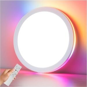 「Coizabera」LEDシーリングライト 6畳~8畳 32W 3800lm おしゃれ 調光調色&間接光RGBカラー 雰囲気ライト 薄型 天井照明器具 リモコン付き スマホAPP対応 電気 蛍光灯 Ceiling Light 6畳 8畳 寝室/子供部屋/ゲームルーム適用 3年保証