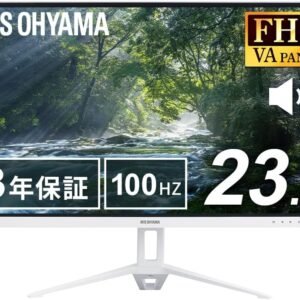 【Amazon.co.jp限定】 アイリスオーヤマ モニター 24インチ Full HD(1920×1080) 国内サポート VAパネル スピーカー内蔵 100Hz フリッカー軽減 非光沢タイプ ディスプレイ HDMI ホワイト DT-IF235S-W