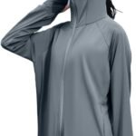 [Goodfeel] ラッシュガード レディース UVカット99.9％ UPF50+ 体型カバー 長袖 大きいサイズ パーカー 水着 フード付き 涼しい 冷感 360°紫外線対策 日焼け防止 軽量 通気性 速乾 夏服 アウター アウトドア 海