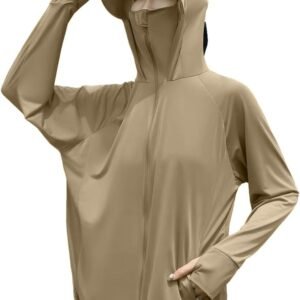 [Goodfeel] ラッシュガード レディース UVカット99.9％ UPF50+ 体型カバー 長袖 大きいサイズ パーカー 水着 フード付き 涼しい 冷感 360°紫外線対策 日焼け防止 軽量 通気性 速乾 夏服 アウター アウトドア 海