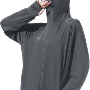 [Goodfeel] ラッシュガード レディース UVカット99.9％ UPF50+ 体型カバー 長袖 大きいサイズ パーカー 水着 フード付き 涼しい 冷感 360°紫外線対策 日焼け防止 軽量 通気性 速乾 夏服 アウター アウトドア 海