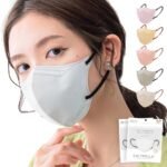 [CICIBELLA] マスク 不織布 立体 バイカラー 3dマスク ふしょくふ マスク 冷感マスク 小顔 おしゃれ 立体マスク 小さめ 耳が痛くならない 肌に優しい 20枚 使い捨て カラーマスク 20枚 柔らかい 通気性 バイカラーマスク 夏用 涼しい ひんやり レディース メンズ シシベラマスク