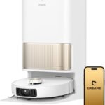 dreame (ドリーミー)L40s Pro Ultraロボット掃除機 自動ゴミ収集 モップセルフクリーニング 自動洗浄・乾燥機能付き 水拭き両用 強力吸引19,000Pa 100% 絡まり防止デュオブラシ 伸長可能なモップとサイドブラシで隅々まで清掃 AI障害物回避180種以上対応 音声コントロールによる指示 ロボット掃除機