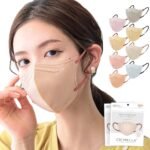 [CICIBELLA] マスク 不織布 立体 バイカラー 3dマスク ふしょくふ マスク 冷感マスク 小顔 おしゃれ 立体マスク 小さめ 耳が痛くならない 肌に優しい 20枚 使い捨て カラーマスク 20枚 柔らかい 通気性 バイカラーマスク 夏用 涼しい ひんやり レディース メンズ シシベラマスク