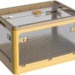 X XUNTAO【新昇級 収納ボックス 折りたたみ】蓋付き 積み重ね 全方向から取り出せる 収納ケース 衣類 布団 小物 収納 折り畳み コンテナ ボックス 大型 プラスチック キャスター付き おしゃれ 組立簡単 多機能 防塵 防カビ 防湿 無臭 半透明 厚み 強い耐荷重 大容量 家庭用 車用 複数のサイズ 各種カラー（L,51.5cm*36cm*30cm,55.6L）