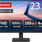 【Amazon.co.jp限定】Lenovo モニター L24-41 日本国内5年保証/23.8インチ/フルHD/IPSパネル/HDMI1.4x1, VGAx1/傾き調整/VESA対応