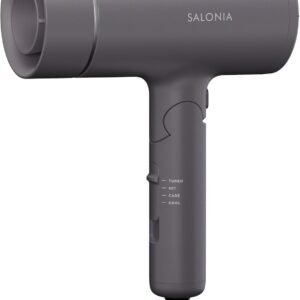 SALONIA サロニア グロッシーケア ドライヤー ツヤ髪 速乾 軽量 ヘアドライヤー グレー 【Amazon.co.jp限定】