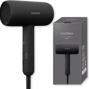 SALONIA サロニア スムースシャイン ドライヤー 大風量 速乾 軽量 ヘアドライヤー ブラック【Amazon.co.jp限定】