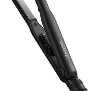 SALONIA サロニア ストレートアイロン ヘアアイロン 15mm 海外対応 SL-004S ブラック【Amazon.co.jp限定】