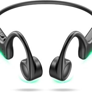 骨伝導イヤホン bluetooth こつでんどう イヤホン bluetooth YEAHYO オープンイヤー 耳を塞がない ワイヤレス ランニング 28g軽量設計 10時間連続再生 Type-C急速充電 通話ノイズキャンセリング 物理ボタン操作 ながら聴き スポーツ/アウトドア/通勤（ブラック）