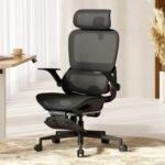 【2026新登場】SIHOO B100 オフィスチェア デスクチェア メッシュチェア 人間工学 椅子 疲れない 独立式ランバーサポート 2Dアームレスト 2Dヘッドレスト 133°リクライニング フットレスト付き pcチェア パソコン ワーク 事務椅子 通気性に優れ オフィス 在宅ワーク (くろ)