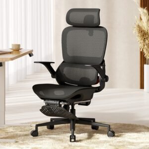 【2026新登場】SIHOO B100 オフィスチェア デスクチェア メッシュチェア 人間工学 椅子 疲れない 独立式ランバーサポート 2Dアームレスト 2Dヘッドレスト 133°リクライニング フットレスト付き pcチェア パソコン ワーク 事務椅子 通気性に優れ オフィス 在宅ワーク (くろ)