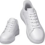 [SOARHOPE] スニーカー 防水 【立ったままスッと履ける 理学療法士推薦】 ウォーキングシューズ ビジネス スニーカー 革 黑 メンズ レディース 世界一快適 通勤 歩きやすい 立ち仕事 軽量 厚底