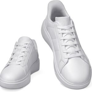 [SOARHOPE] スニーカー 防水 【立ったままスッと履ける 理学療法士推薦】 ウォーキングシューズ ビジネス スニーカー 革 黑 メンズ レディース 世界一快適 通勤 歩きやすい 立ち仕事 軽量 厚底