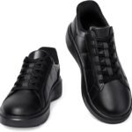 [SOARHOPE] スニーカー 防水 【立ったままスッと履ける 理学療法士推薦】 ウォーキングシューズ ビジネス スニーカー 革 黑 メンズ レディース 世界一快適 通勤 歩きやすい 立ち仕事 軽量 厚底