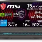 MSI ゲーミングノートPC Thin 15 B13U GeForce RTX 3050 Core i5-13420H 15.6インチ メモリ 16GB SSD 512GB リフレッシュレート144Hz Windows11 Thin-15-B13UC-6113JP