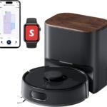 【2025進化】 SwitchBot ロボット掃除機 K11+ 超小型 - 高精度マッピング 6000pa強力吸引 水拭き 使い捨て掃除シート30枚付き 禁止エリア 静音設計 遠隔操作 自動充電 落下防止 2.4GWi-Fi対応 Alexa Google Home IFTTT Siriに対応 ブラック