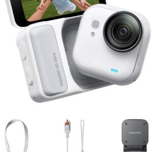 【高梨沙羅さん愛用】Insta360 GO Ultra 通常版 ホワイト ｜ vlog カメラ ポケットから世界が変わる 軽量 アクションカメラ 小型 どこにでも取り付け可能、FlowState手ブレ補正、200分バッテリー寿命、サイクリング＆ランニングにも最適 動画撮影用カメラ