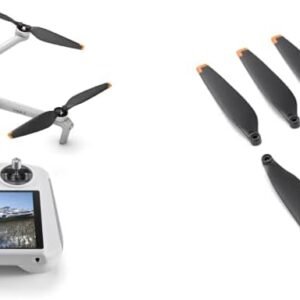 DJI Mini 3(DJI RC付属) + プロペラ 1組 – 4K HDR動画撮影、38分飛行時間、縦向き撮影、インテリジェント機能多数搭載、折りたたみ式軽量ミニカメラドローン