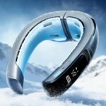 【2026年頂点進化 AICE LITE Max】RANVOO ネッククーラー 冷却プレート 首掛け扇風機 全周ペルチェ素子 5.0 ICEMAX™冷却技術再進化 720°立体冷風 上下強風 アプリ操作 6000mAh大容量バッテリー AI電力管理 急速充電 冬夏兼用 携帯扇風機 ネックファン 首掛けクーラー 暑さ対策グッズ 熱中症対策 プレゼントアイスブルー