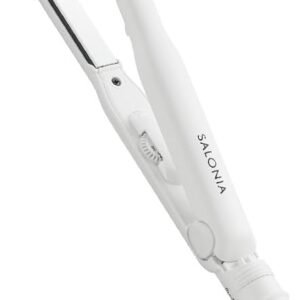 SALONIA サロニア ストレートアイロン ヘアアイロン 15mm 海外対応 SL-004SW ホワイト【Amazon.co.jp限定】