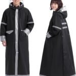 [Kimwood] 【レッドドット受賞 JIS 級防水＆シームレス】レインコート 自転車 5級撥水【激雨対応！強力防水構造】レインコート レディース メンズ リュック対応 超軽量 カッパ ポンチョ ポケット付き ロング丈 通勤通学 防災 アウトドア フェス