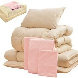 タンスのゲン 布団セット シングル 7点セット【高密度固綿 三層敷布団】カバー付き 抗菌 防臭 防カビ 洗える 収納ケース付き ホコリが出にくい 掛布団 敷布団 枕 26700013(80655)