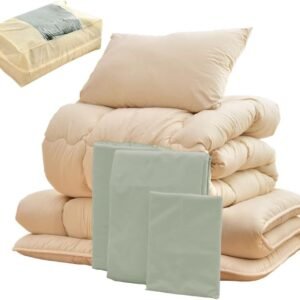 タンスのゲン 布団セット シングル 7点セット【高密度固綿 三層敷布団】カバー付き 抗菌 防臭 防カビ 洗える 収納ケース付き ホコリが出にくい 掛布団 敷布団 枕 26700013(85036)