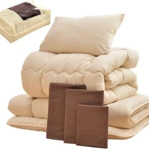 タンスのゲン 布団セット シングル 7点セット【高密度固綿 三層敷布団】カバー付き 抗菌 防臭 防カビ 洗える 収納ケース付き ホコリが出にくい 掛布団 敷布団 枕 26700013(80654)