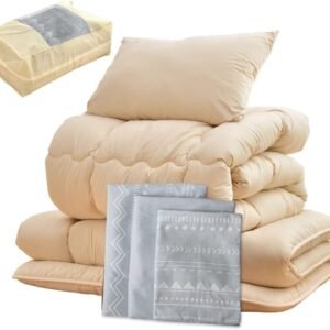 タンスのゲン 布団セット シングル 7点セット【高密度固綿 三層敷布団】カバー付き 抗菌 防臭 防カビ 洗える 収納ケース付き ホコリが出にくい 掛布団 敷布団 枕 26700013(76211)