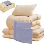 タンスのゲン 布団セット シングル 7点セット【高密度固綿 三層敷布団】カバー付き 抗菌 防臭 防カビ 洗える 収納ケース付き ホコリが出にくい 掛布団 敷布団 枕 26700013(85037)