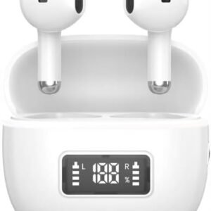 Bluetoothイヤホン ワイヤレスイヤホン IPX7防水 最大60時間再生 2026年最新Bluetooth6.0ブルートゥースイヤホン 全音域HIFI音質低遅延接続瞬時 片耳/両耳 WEB会議/運動/ゲーム/通学通勤/スポーツ/音楽用iPhone/Android対応 (001 white)