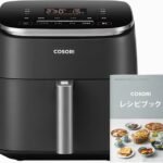 COSORI コソリ ノンフライヤー 6L大容量 家庭用 エアフライヤー DCモーター 高速 最高温230℃ タイマー air fryer 発酵 揚げ物 ポテト 専用レシピ付き ブラック CAF-DC601