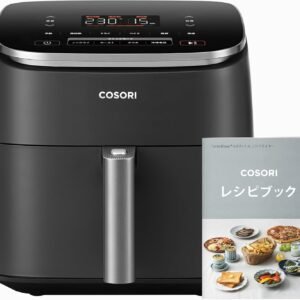 COSORI コソリ ノンフライヤー 6L大容量 家庭用 エアフライヤー DCモーター 高速 最高温230℃ タイマー air fryer 発酵 揚げ物 ポテト 専用レシピ付き ブラック CAF-DC601