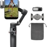 DJI Osmo Mobile 8 アドバンストトラッキングコンボ スマートフォン用ジンバルスタビライザー、AIネイティブトラッキング＆音声収録・照明搭載、360°パン軸回転、延長ロッド＆三脚内蔵、10時間バッテリー、延長ロッド、堅牢な3軸手ブレ補正