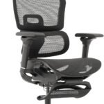 EastForce 寝れる多機能オフィスチェア ErgoSiesta(エルゴシエスタ) リクライニング145度 720度アームレスト 3Dヘッドレスト 背面高さ調節 座面スライド フットレスト デスクチェア ブラック