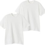 Hanes Tシャツ 2枚組 半袖 SHIRO 綿100% 丸胴仕様 タグレス仕様 ヘインズTシャツ白 クルーネックTシャツ2枚組 アンダーウェアメンズHM1-Z701メンズ