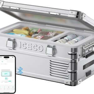 ICECO APL20 車載冷蔵庫 20L -20℃～20℃ 軽量アルミ製 ポータブル冷蔵庫 5年品質保証 低動作音 急速冷凍 アプリ制御 3WAY電源対応 DC12V/24V AC100V 家 車中泊 アウトドア キャンプ