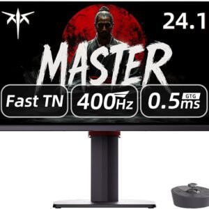 KTC 24.1インチ ゲーミングモニター 400Hz 0.5ms（MPRT）Fast TN Display 350cd/㎡ sRGB125%（色域容積）Adaptive Sync HDMI2.0×2 / DP1.4×2 / mini-USB チルト・回転対応 遮光フード付 VESA対応 3年保証 25M1